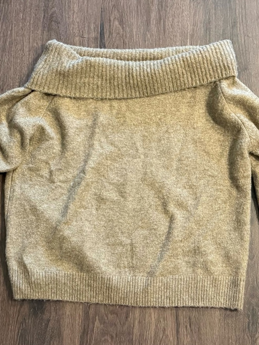 Lillusory Women's Off The Shoulder Sweater - Coffee - Size XL